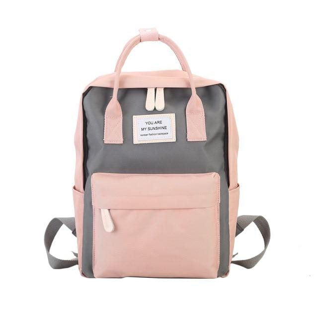 Women Canvas Backpacks Candy Color Waterproof School Bags for Teenagers Girls Big Cute Laptop Backpack Patchwork Kawaii Backpack