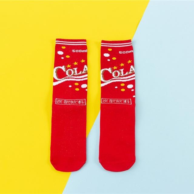 Hot Sales Funny Socks Women Casual Cartoon Fruit Banana Avocado Lemon Egg Cookie Donuts Happy Japanese Harajuku Skateboard Socks