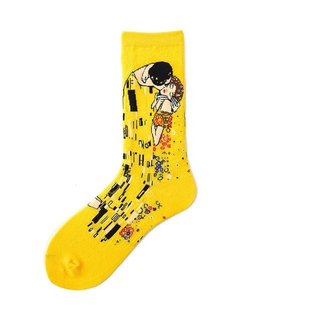 Nouveauté heureux drôle hommes chaussettes graphiques coton peigné Omelette grenouille fou Burger saumon maïs avocat oiseau poisson chaussette cadeau de noël