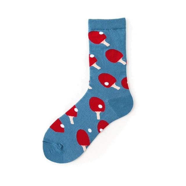 Nouveauté heureux drôle hommes chaussettes graphiques coton peigné Omelette grenouille fou Burger saumon maïs avocat oiseau poisson chaussette cadeau de noël