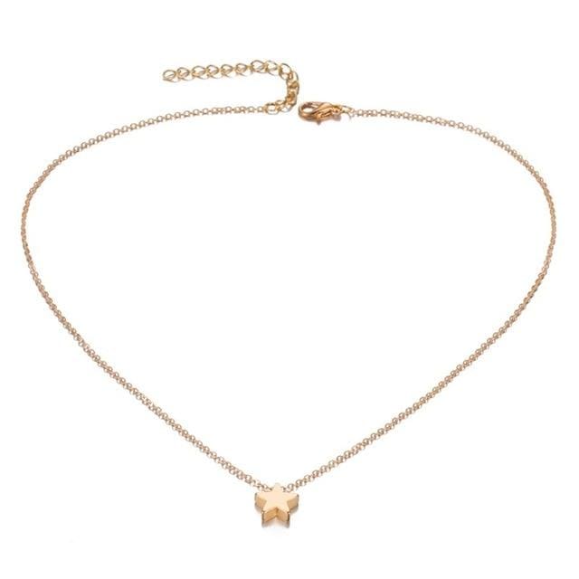 Kleine Herz-Halskette für Frauen, Gold-Silber-Kette, kleiner Liebes-HALSKETTE-ANHÄNGER im Kragen, böhmischer Chocker-Halskettenschmuck