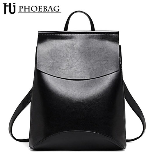 HJPHOEBAG New high quality Women Backpacks Fashion Teenager Girls School bag PU Mochila Zipper Students Shoulders bag HJ-811