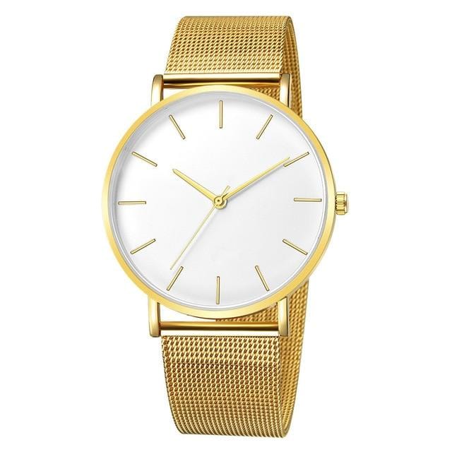 2020 dames de luxe montre maille en acier inoxydable bracelet décontracté montre à quartz montre dames montre horloge reloj mujer relogio feminino