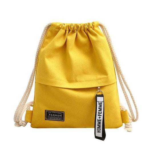 2020 Hot Selling Pouch Canvas Bag School Sport Gym Drawstring Bag Cinch Sack Canvas Storage Pack Rucksack Backpack