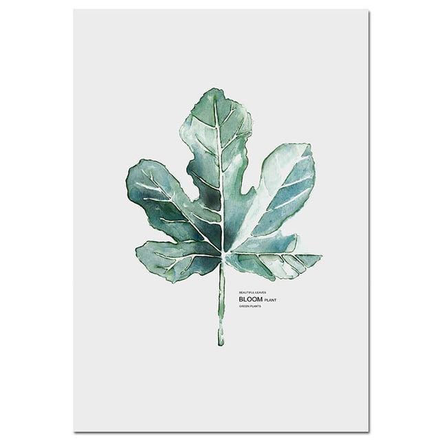 Watercolor Plants Leaf Canvas Poster Nordic Style Print Scandinavian Wall Art Painting Decoration Pictures Minimalist Home Decor