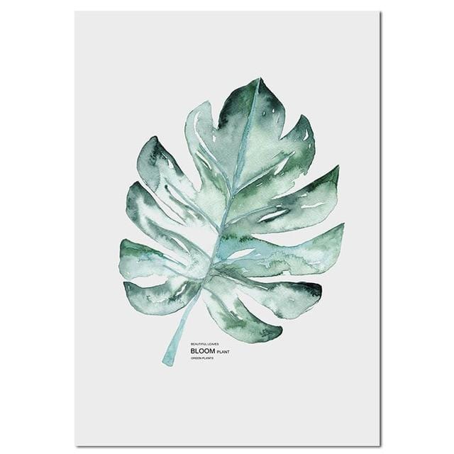 Watercolor Plants Leaf Canvas Poster Nordic Style Print Scandinavian Wall Art Painting Decoration Pictures Minimalist Home Decor