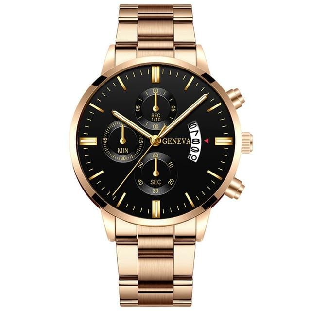 2020 Fashion Trend Men's Stainless Steel Watch Luxury Calendar Quartz Watch Men's Business Casual Watch