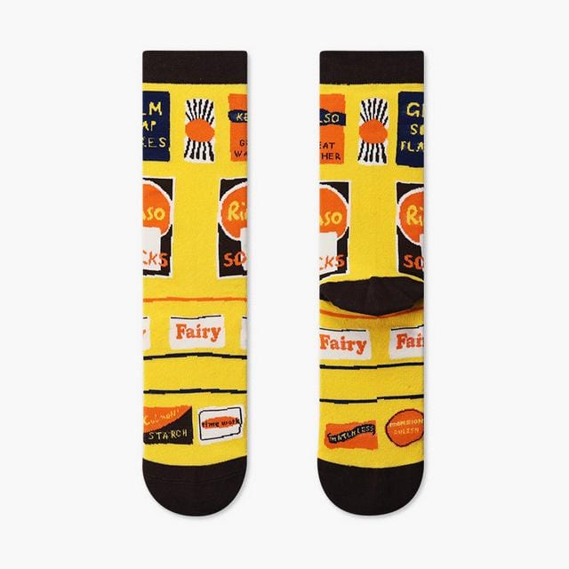 Paare Outdoor Skateboard Sox Herbst/Winter Kreative Abstrakte Kunst Harajuku Hip Hop Straßen Gezeiten Socke Bunte Glückliche Lustige Socken