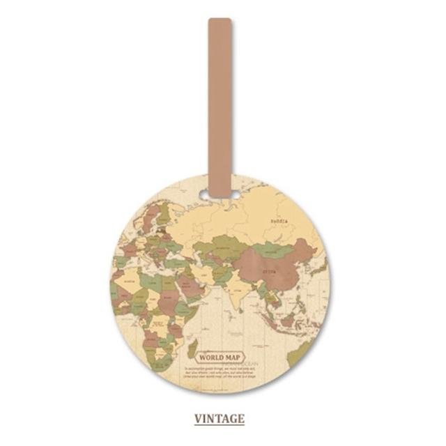 Fashion Map Luggage Tag Women Travel Accessories Silica Gel Suitcase ID Address Holder Baggage Boarding Tag Portable Label Bag