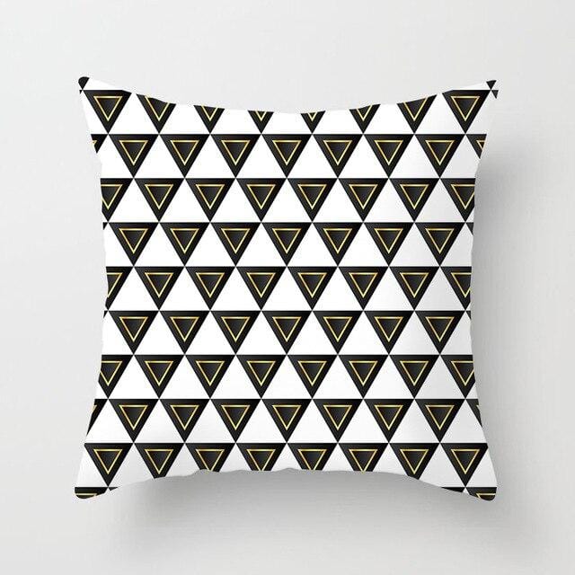 Buy 5 Get 1 Free Black and White Geometric Abstract Decorative Pillowcases Polyester Throw Pillow Case Geometric Pillowcase