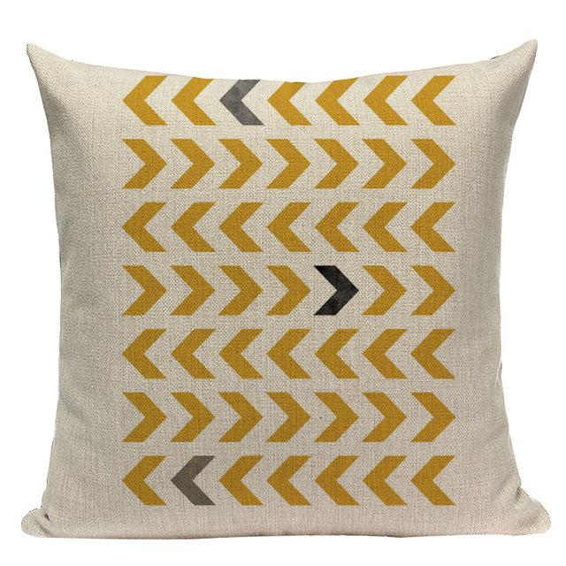 Housse de coussin géométrique personnalisée, décoration nordique pour la maison, taie d'oreiller en forme de cerf jaune de haute qualité