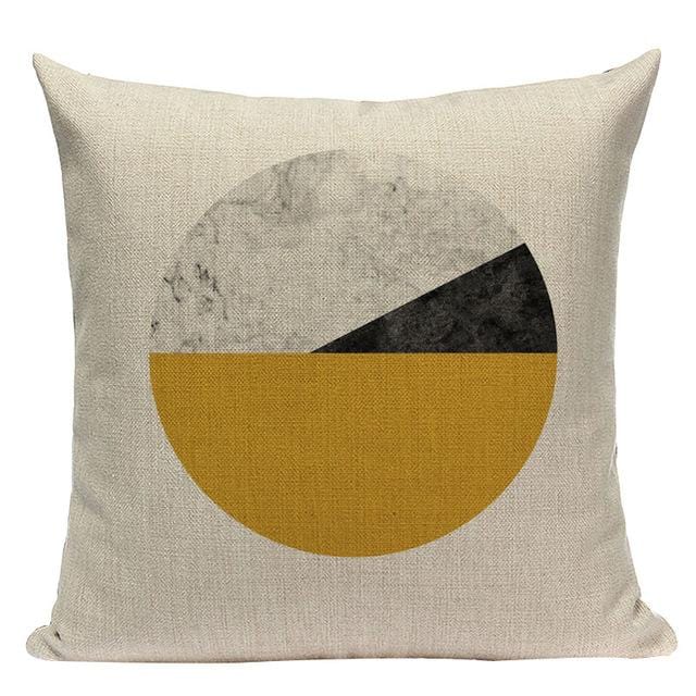 Housse de coussin géométrique personnalisée, décoration nordique pour la maison, taie d'oreiller en forme de cerf jaune de haute qualité