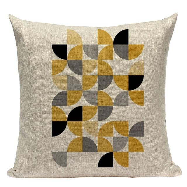 Housse de coussin géométrique personnalisée, décoration nordique pour la maison, taie d'oreiller en forme de cerf jaune de haute qualité