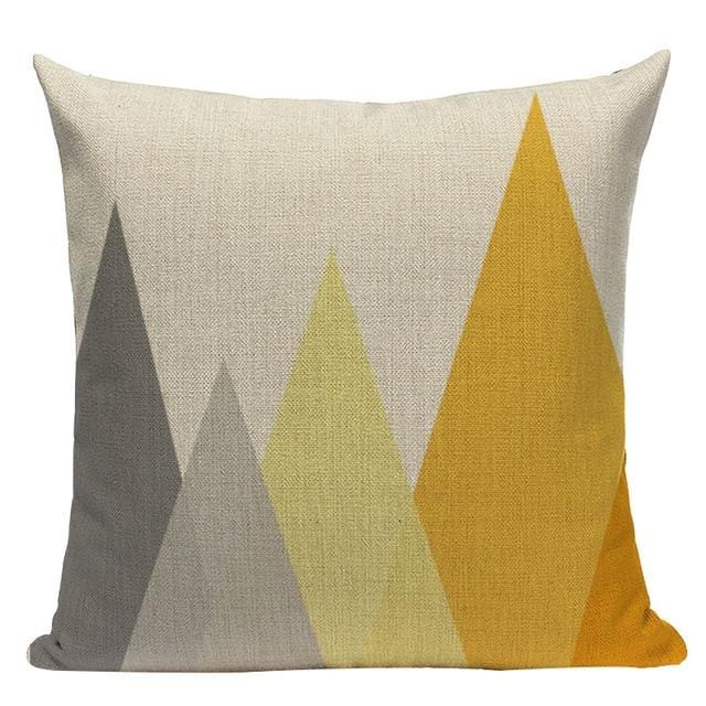 Housse de coussin géométrique personnalisée, décoration nordique pour la maison, taie d'oreiller en forme de cerf jaune de haute qualité