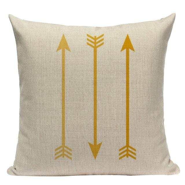 Housse de coussin géométrique personnalisée, décoration nordique pour la maison, taie d'oreiller en forme de cerf jaune de haute qualité