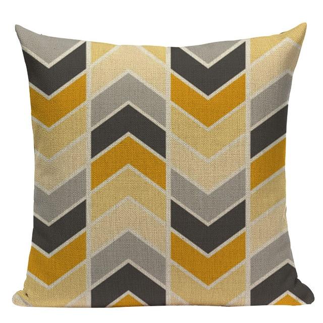 Housse de coussin géométrique personnalisée, décoration nordique pour la maison, taie d'oreiller en forme de cerf jaune de haute qualité