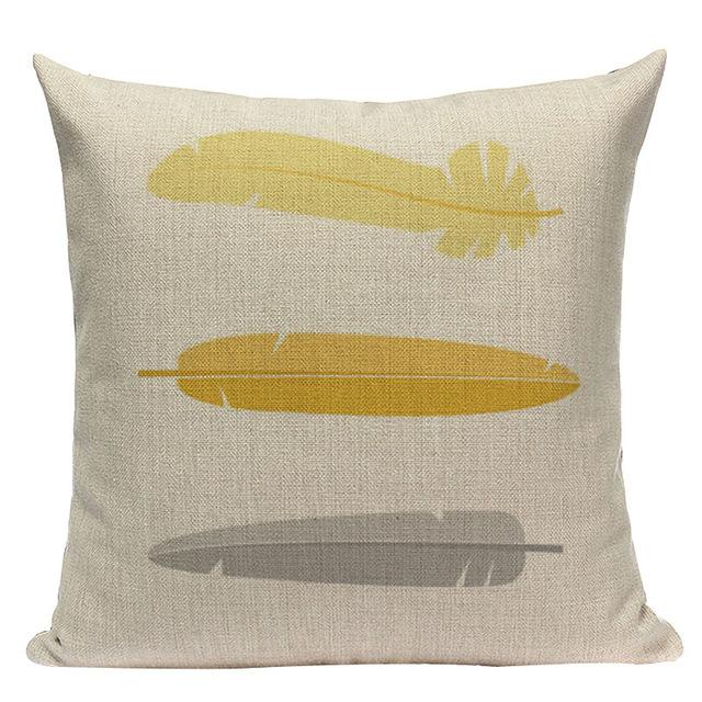 Housse de coussin géométrique personnalisée, décoration nordique pour la maison, taie d'oreiller en forme de cerf jaune de haute qualité