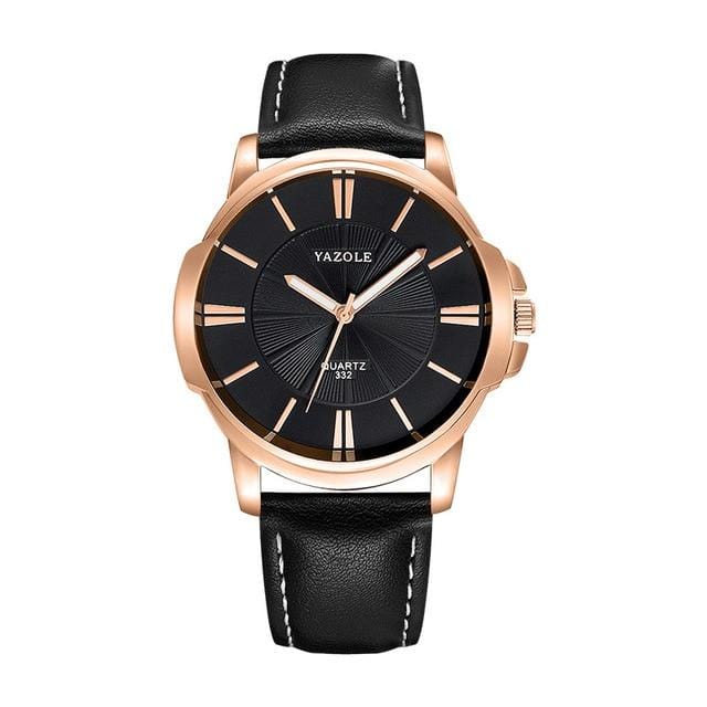 Newest YAZOLE Mens Watches Top Brand Luxury Blue Glass Watch Men Watch Waterproof Leather Roman Men's Watch Male Clock relojes