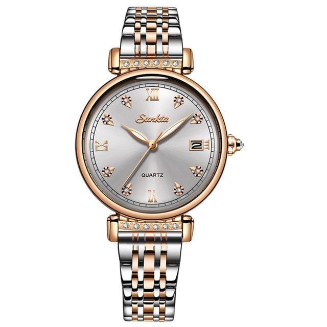 SUNKTA New Rose Gold Women Watch Business Quartz Watch Ladies Top Brand Luxury Female Wrist Watch Girl Clock Relogio Feminin