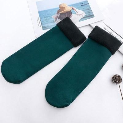 Chaussettes thermiques épaisses en laine et cachemire pour femme, bottes de neige sans couture en velours, pour dormir au sol, pour l'hiver