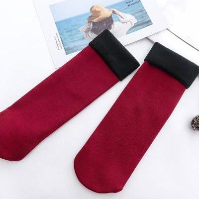 Chaussettes thermiques épaisses en laine et cachemire pour femme, bottes de neige sans couture en velours, pour dormir au sol, pour l'hiver