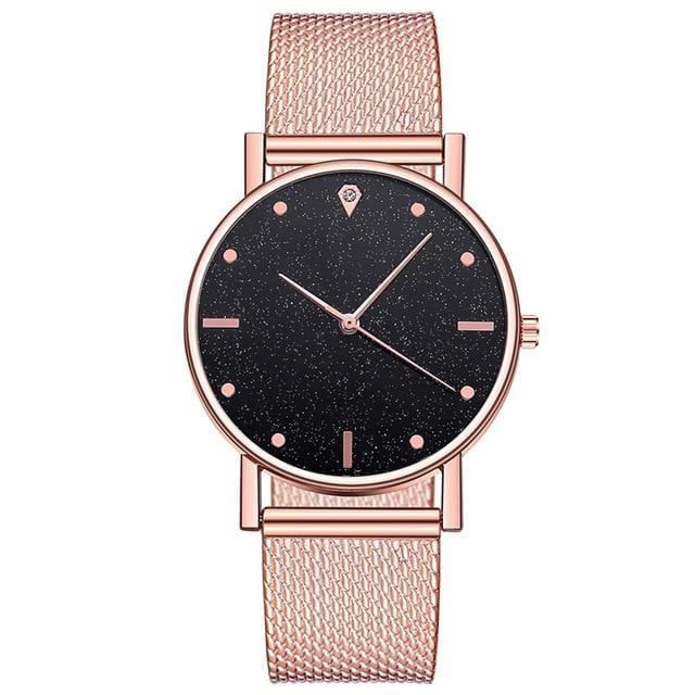 Horloge Vrouwen Dress Roestvrij Stalen Band Analoge Quartz Horloge Fashion Luxe Dames Golden Rose Gouden Horloge Klok Analoge