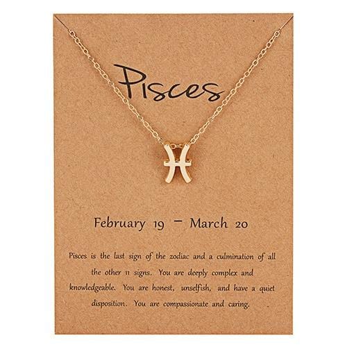 Female Elegant Star Zodiac Sign 12 Constellation Necklaces Pendants Charm Gold Chain Choker Necklaces for Women Jewelry Dropship