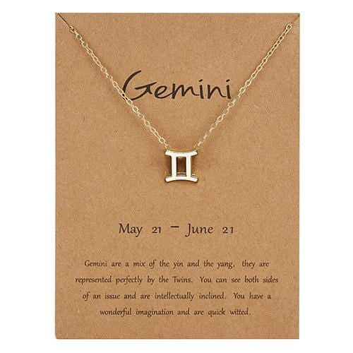 Female Elegant Star Zodiac Sign 12 Constellation Necklaces Pendants Charm Gold Chain Choker Necklaces for Women Jewelry Dropship