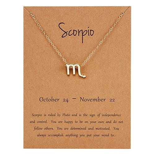 Female Elegant Star Zodiac Sign 12 Constellation Necklaces Pendants Charm Gold Chain Choker Necklaces for Women Jewelry Dropship