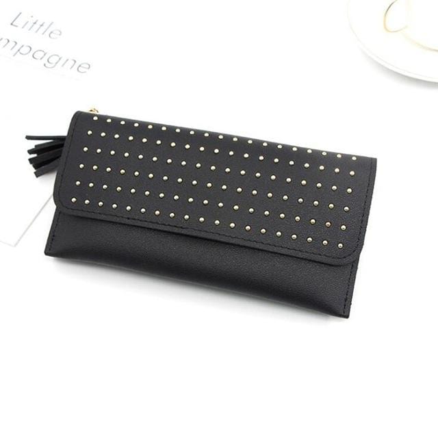 Long Women's Wallet Female Purses Tassel Coin Purse Card Holder Wallets Female Pu Leather Clutch Money Bag Pu Leather Wallet