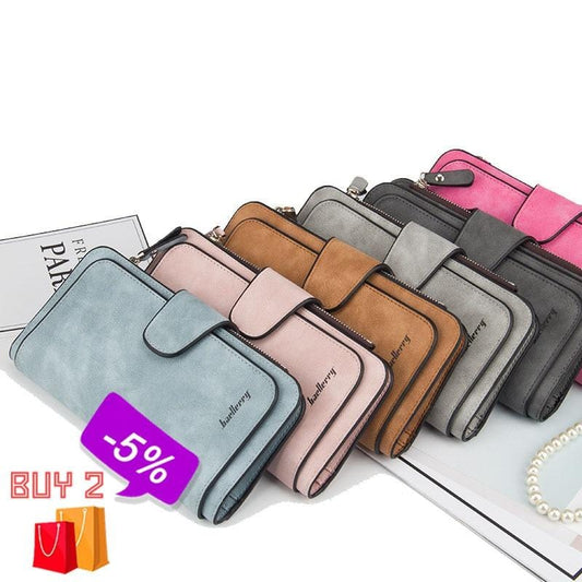 Baellerry Leather Women Wallets Coin Pocket Hasp Card Holder Money Bags Casual Long Ladies Clutch Phone Wallet Women Purse W195