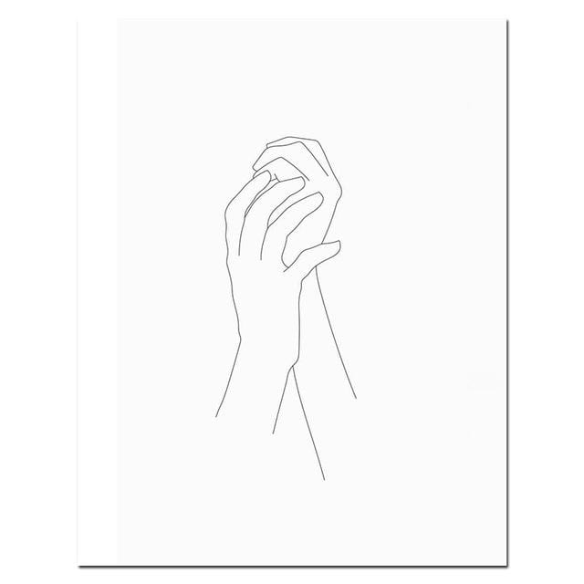 Croquis mur Art ligne dessin impression minimaliste Simple mode toile affiche noir blanc peinture amour citation mur photo décor