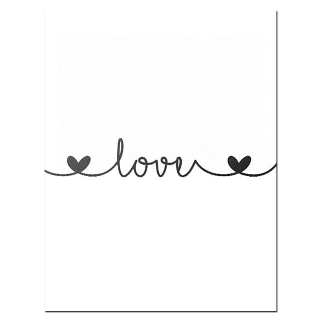 Sketch Wall Art Line Drawing Print Minimalist Simple Fashion Canvas Poster Black White Painting Love Quote Wall Picture Decor