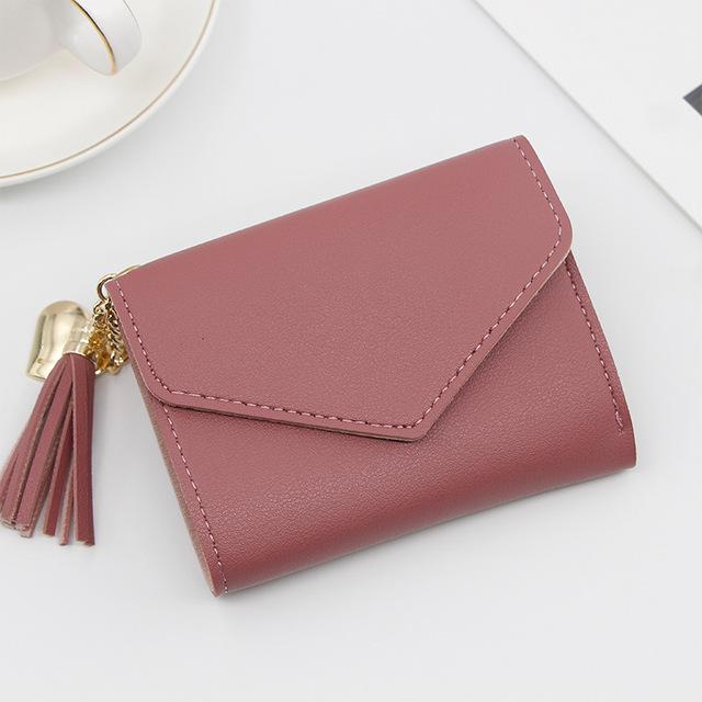 Women's Wallet Cute Student Tassel Pendant Trend Small Fashion PU Wallet 2020 Coin Purse Women Ladies Card Bag For Women