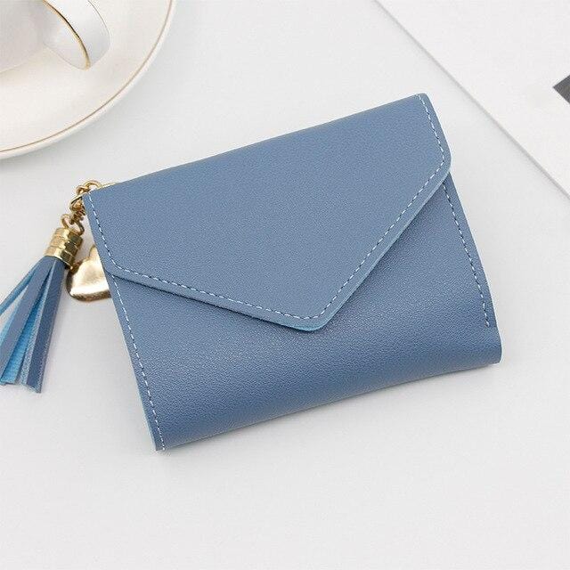 Women's Wallet Cute Student Tassel Pendant Trend Small Fashion PU Wallet 2020 Coin Purse Women Ladies Card Bag For Women