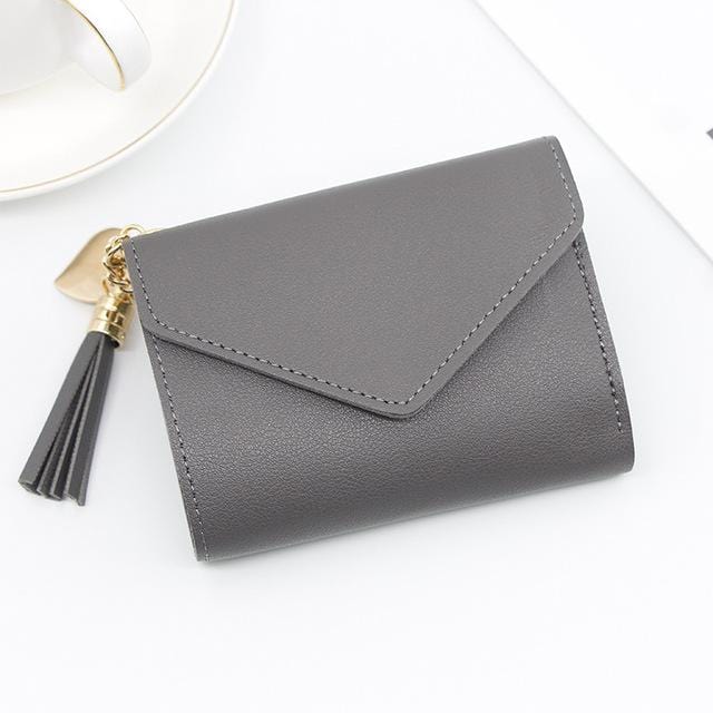 Women's Wallet Cute Student Tassel Pendant Trend Small Fashion PU Wallet 2020 Coin Purse Women Ladies Card Bag For Women