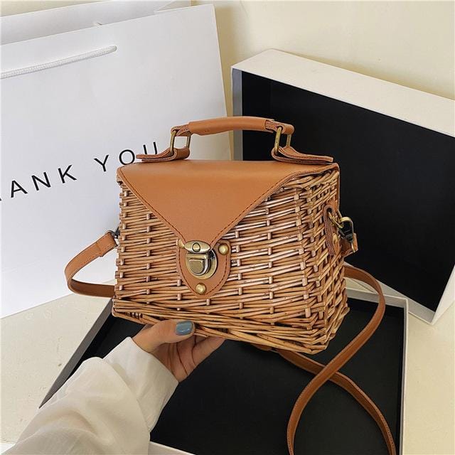 Bohemian Straw Bags For Women 2020 High Quality Rattan Beach Handbags Handmade Kintted Ladies Shoulder Bag Crossbody Bag Female