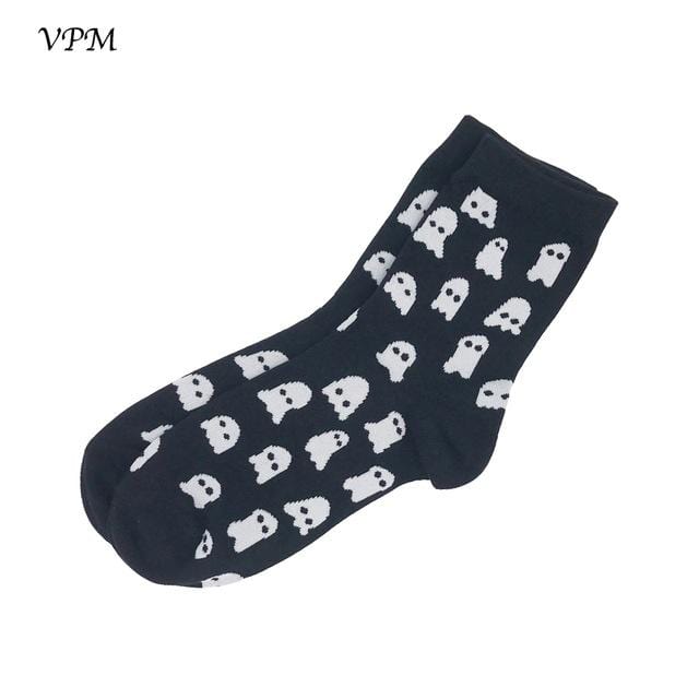 VPM – chaussettes en coton pour femmes, décontractées, mignonnes, Design Streetwear, drôle, Alien, cochon, chien, chat, imprimé spatial, cadeau pour filles