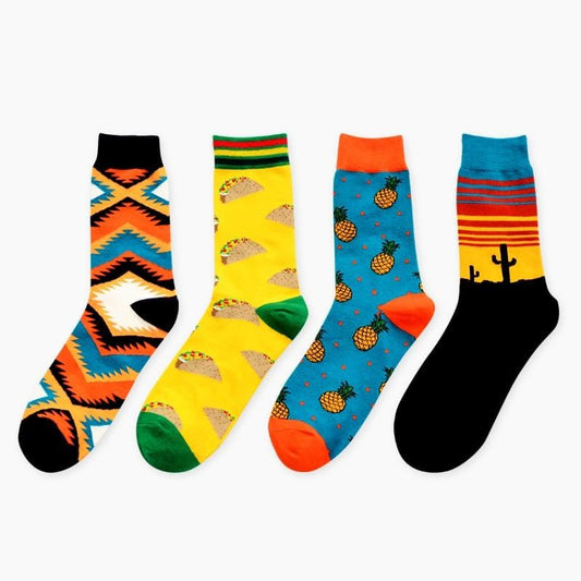 Pizza ananas automne hiver nouvelles chaussettes heureuses chaussettes littéraire abstrait Stock chaussettes en coton personnalisées chaussettes drôles pour femmes hommes