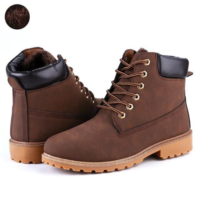 Faux Suede Leather Men Boots Spring Autumn And Winter Man Shoes Ankle Boot Men's Snow Shoe Work Plus Size 39-46 RXM560-Boots-Ultrabasic