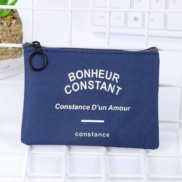 1PC Unisex Canvas Purse Card Key Mini Purse Pouch Canvas Bag Small Zipper Coin Purse Card Holder Wallet Four Colors Available