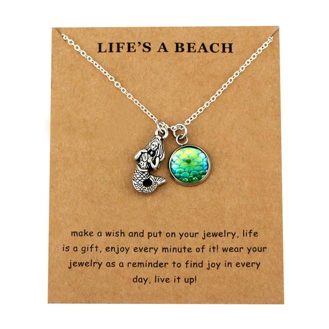 Honeycomb Bee Necklaces Waves Beach Sea Turtle Tortoise Pendants Women Men Girl Unisex Trendy Fashion Jewelry Christmas Gift