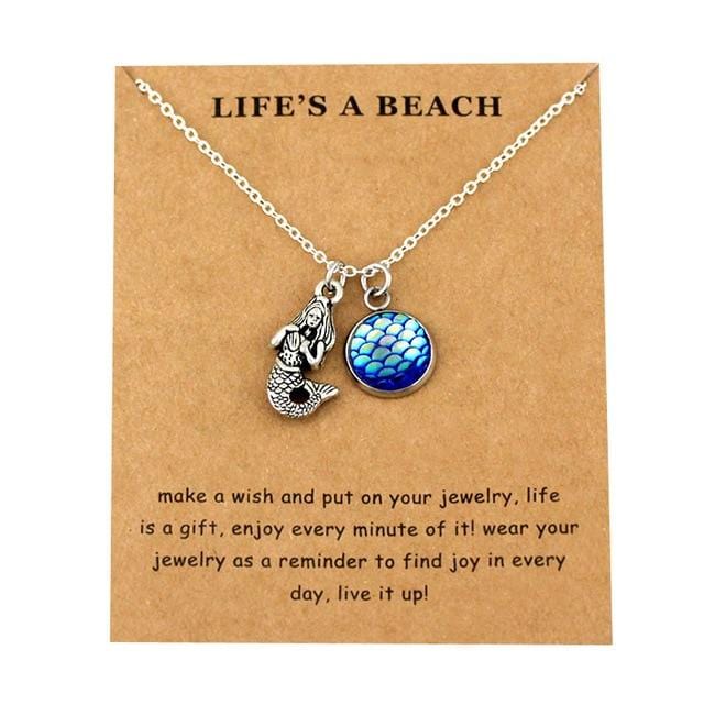 Honeycomb Bee Necklaces Waves Beach Sea Turtle Tortoise Pendants Women Men Girl Unisex Trendy Fashion Jewelry Christmas Gift