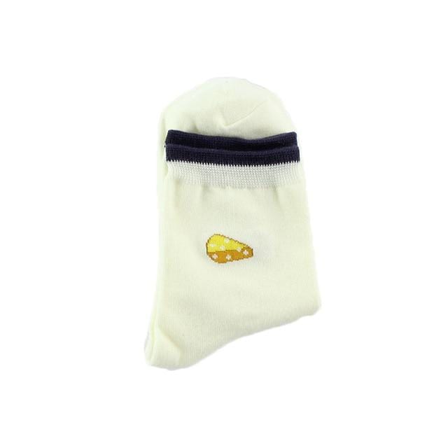 Mignon créatif fruits Harajuku chaussettes drôles nouveauté nourriture Art impression Kawaii chaussettes femmes Jacquard chaud belle Meias Femme Sokken