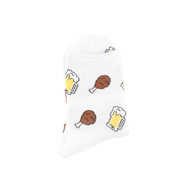 Mignon créatif fruits Harajuku chaussettes drôles nouveauté nourriture Art impression Kawaii chaussettes femmes Jacquard chaud belle Meias Femme Sokken