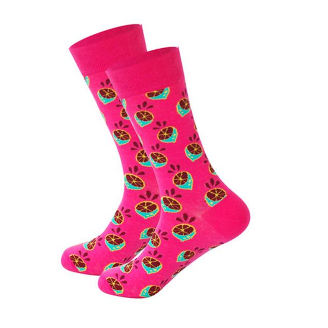 Cute Happy Socks Pink Women Men Short Cotton Socks With Print Casual Harajuku Designer Art Female Fashion For Couple Funny Socks