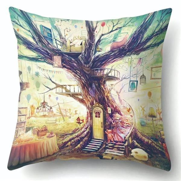 Van Gogh Oil Painting Style Cotton Cushion Cover 45x45cm Pillow Case For Sofa Car Chair Gift Cojines