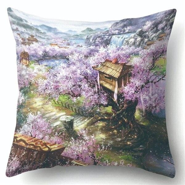 Van Gogh Oil Painting Style Cotton Cushion Cover 45x45cm Pillow Case For Sofa Car Chair Gift Cojines