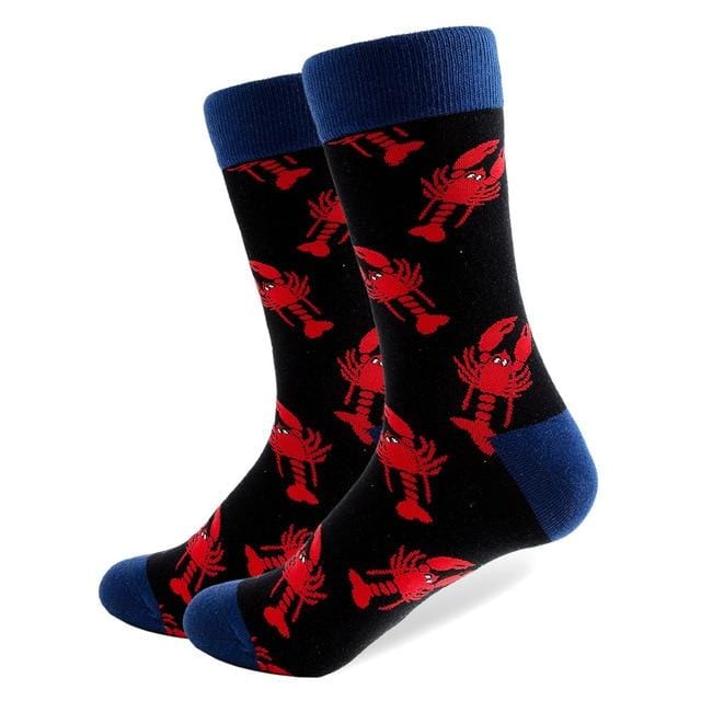 Chaussettes en coton peigné de haute qualité, motif Animal, Tube Long, drôles et heureux pour hommes, nouveauté, équipe de Skateboard, chaussettes folles décontractées