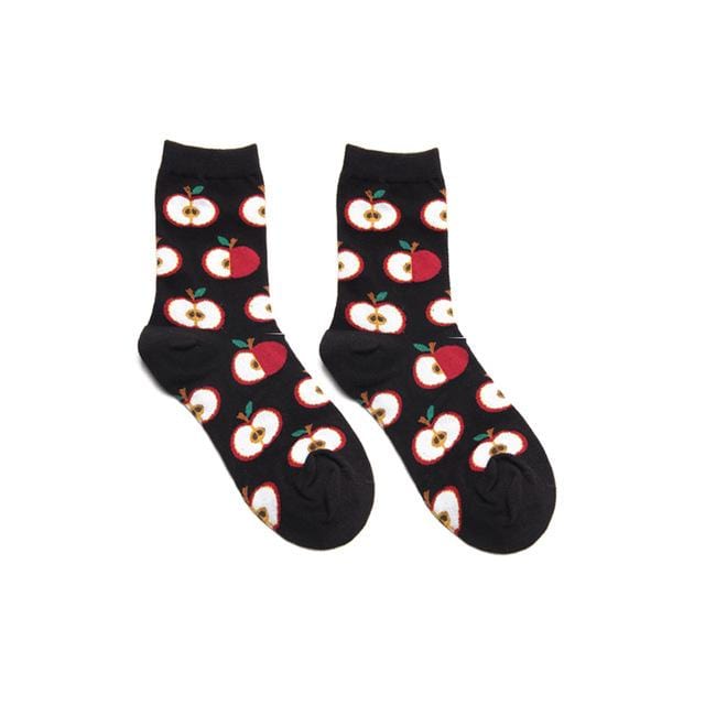 Socks Funny Cartoon Egg Sushi Leaf Avocado Dessert Cute Harajuku Happy Skate Street Hip Hop Vintage Casual Cotton Socks